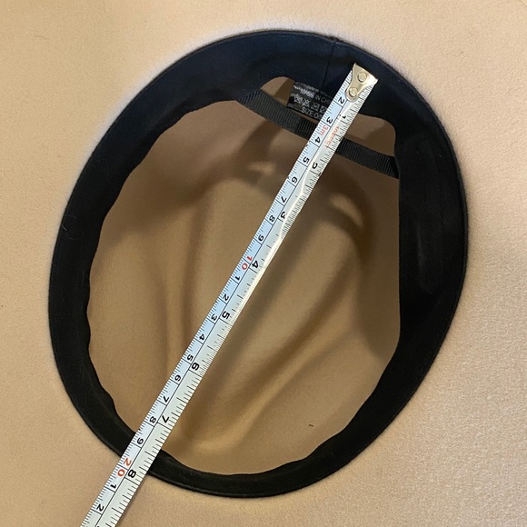 100% Wool Beige Wide-Brim Hat - Picture 6 of 7